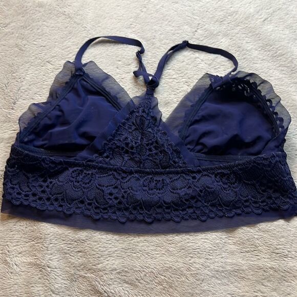 Aerie Blue Lace Bralette - Size Large - Picture 7 of 12